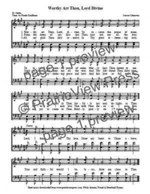 Song: Worthy Art Thou Lord Divine