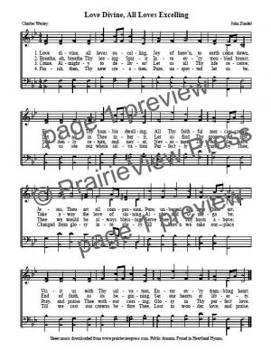 Song: Love Divine All Love Excelling