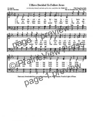 Song: I Have Decided To Follow Jesus