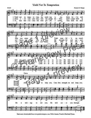 Song: Yield Not To Temptation
