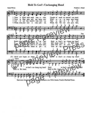 Song: Hold To God's Unchanging Hand