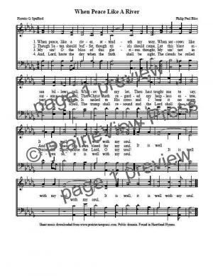 Song: When Peace Like A River