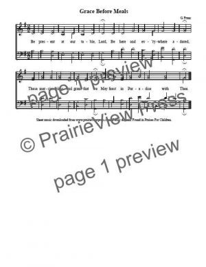 Song: Grace Before Meals