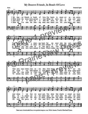 Song: My Dearest Friends In Bonds Of Love