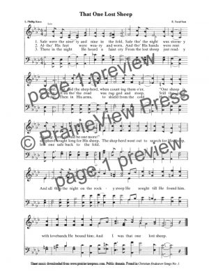 Song: That One Lost Sheep