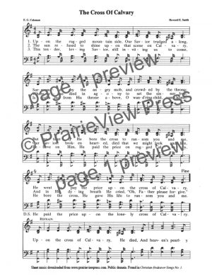 Song: The Cross Of Calvary