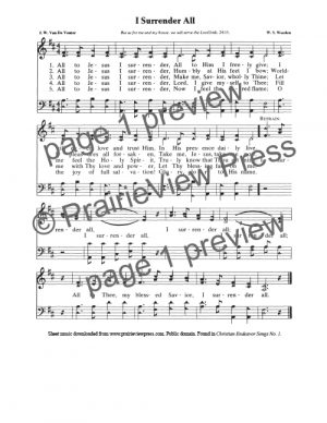Song: I Surrender All