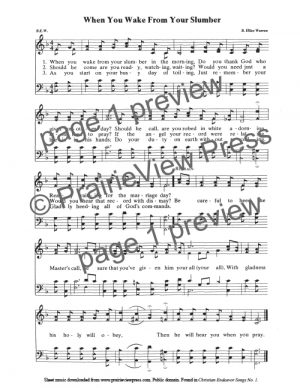 Song: When You Wake From Your Slumber