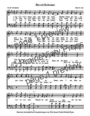 Song: Blessed Redeemer