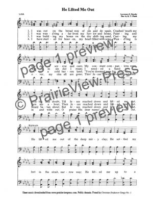 Song: He Lifted Me Out