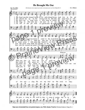 Song: He Brought Me Out