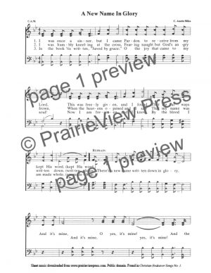 Song: A New Name In Glory