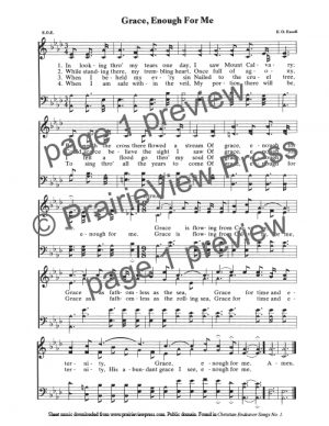 Song: Grace Enough For Me