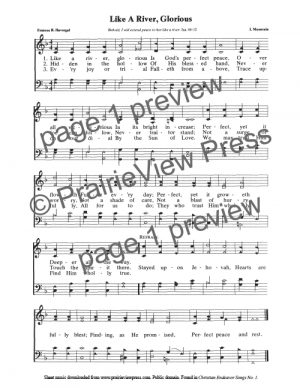 Song: Like A River Glorious