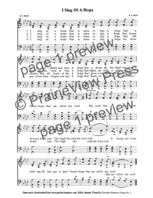 Song: I Sing Of A Hope