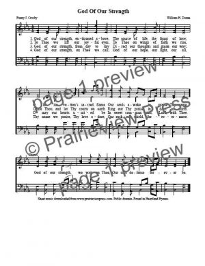 Song: God of Our Strength Enthroned Above