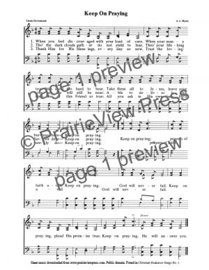 Song: Keep On Praying