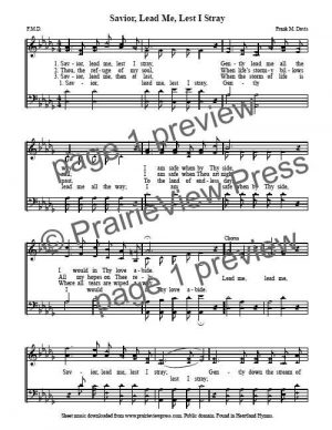 Song: Savior Lead Me Lest I Stray