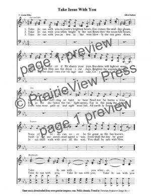 Song: Take Jesus With You