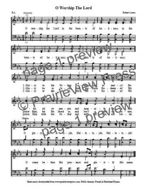 Song: Oh Worship The Lord