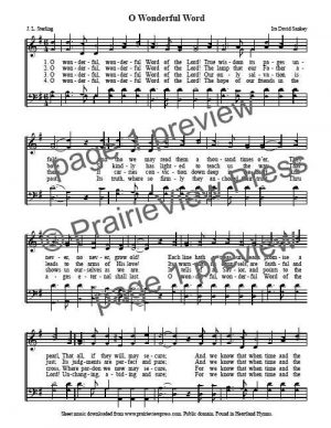 Song: Oh Wonderful Word