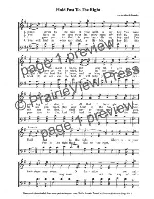 Song: Hold Fast To The Right