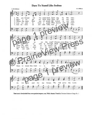 Song: Dare To Stand Like Joshua