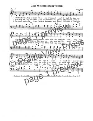 Song: Glad Welcome Happy Morn