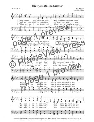 Song: His Eye Is On The Sparrow