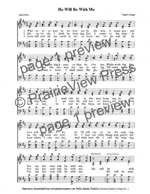 Song: He Will Be With Me