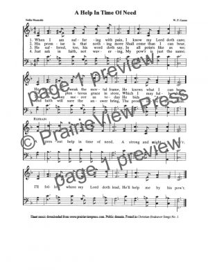 Song: A Help In Time Of Need