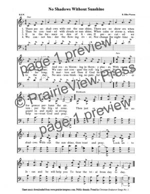 Song: No Shadows Without Sunshine