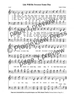 Song: Life Will Be Sweeter Some Day