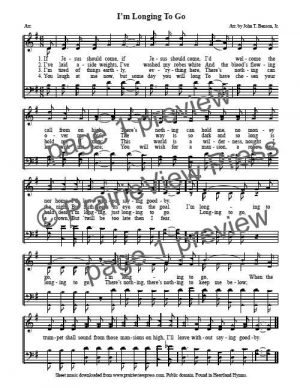 Song: I'm Longing To Go