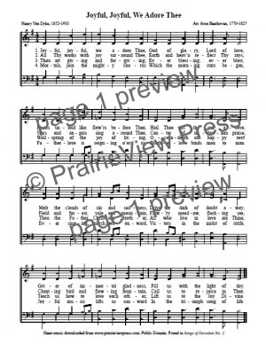 Song: Joyful Joyful We Adore Thee