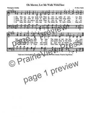 Song: Oh Master Let Me Walk With Thee