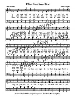 Song: If Your Heart Keeps Right