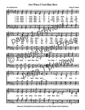 Song: Just When I Need Him Most