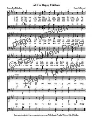 Song: All the Happy Children