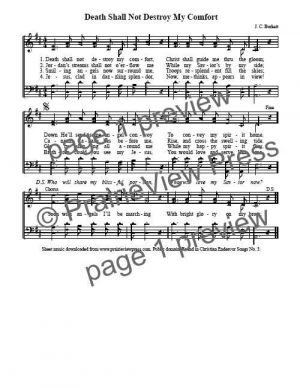 Song: Death Shall Not Destroy My Comfort