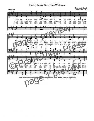 Song: Enter Jesus Bids Thee Welcome