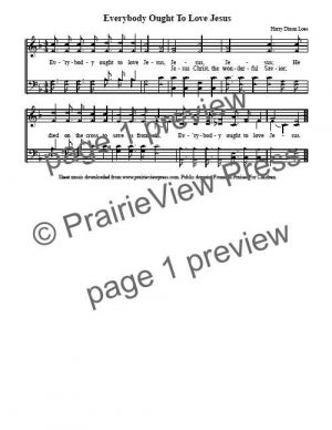 Song: Everybody Ought To Love Jesus