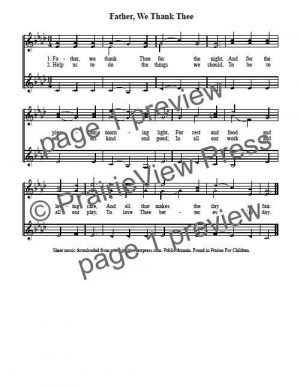 Song: Father We Thank Thee