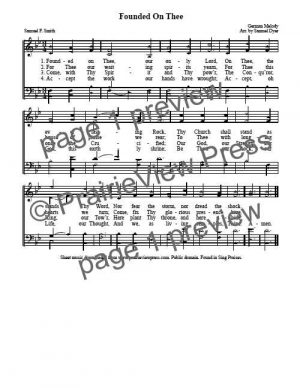 Song: Founded On Thee Our Only Lord