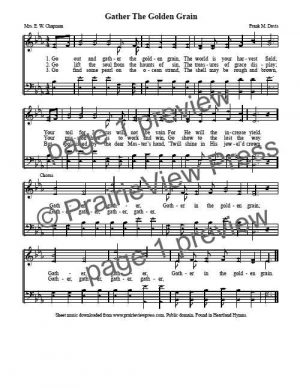 Song: Gather The Golden Grain