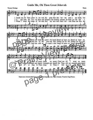 Song: Guide Me Oh Thou Great Jehovah