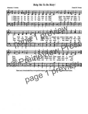Song: Help Me To Be Holy