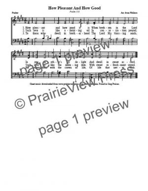 Song: How Pleasant And How Good