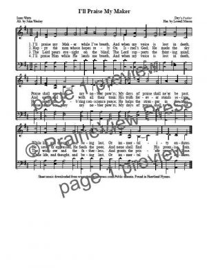 Song: I'll Praise My Maker