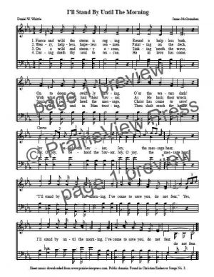 Song: I'll Stand By Until The Morning